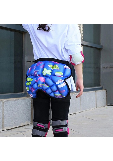 Homyl Çocuklar Için 3d Yastıklı Kalça Koruma Şortu Mavi Mavi