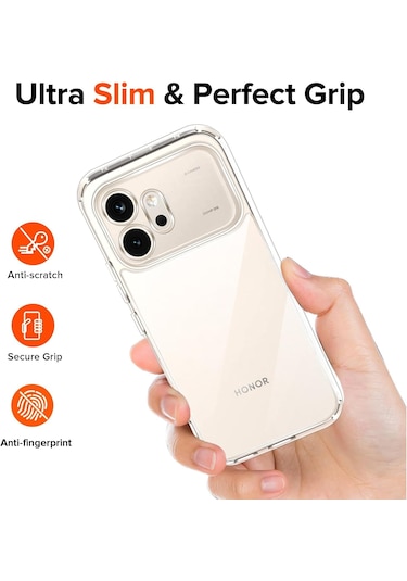 Honor 600 Kılıf Darbe Emici Korumalı Pürüzsüz Esnek Şeffaf Silikon