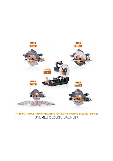 Evolution R185tct-20cs Çoklu Malzeme İçin Daire Testere Bıçağı, 185mm