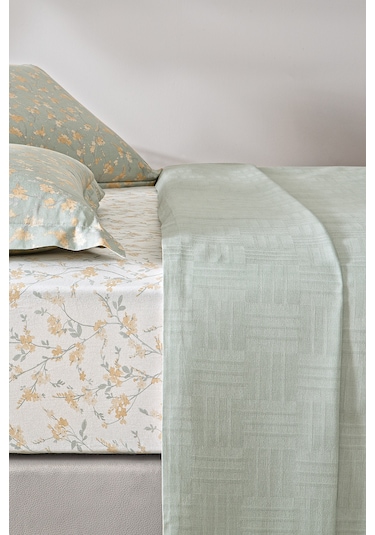 Puffy Elois Tek Kişilik Bambu Pike Takımı - Adaçayı