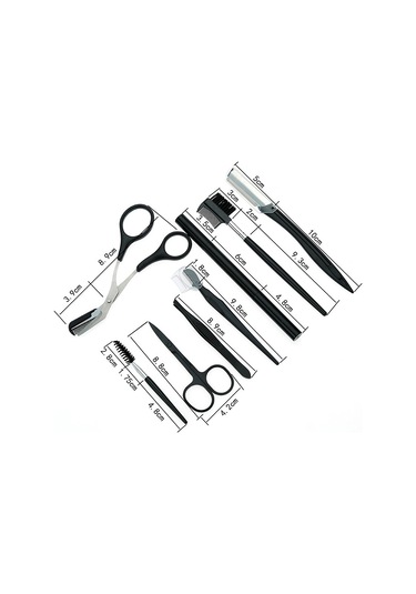 Sones 8 Adet/takım Kaş Düzeltme Güzellik Aleti Siyah