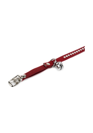 Beeztees Kedi Boyun Tasması, Swarovski Taşlı, Kırmızı, 24,5-30cm