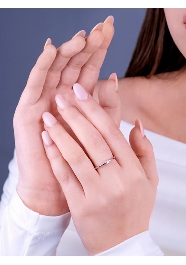 Torgovyj Dom Uvelir Holding 925 Ayar Gümüş Yüzük Mücevher Nişan. 409874729 Gri