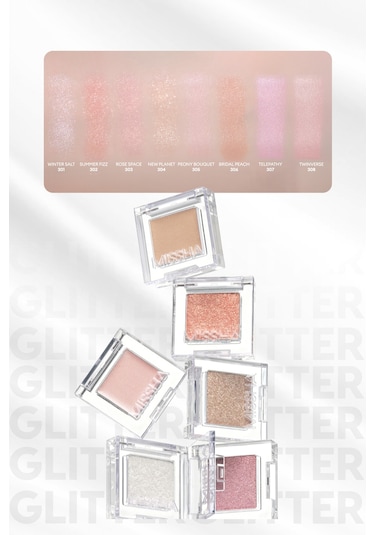Kalıcı, Topaklanma Yapmayan, Simli Tekli Far Mıssha Modern Shadow Glitter 307 Telepathy