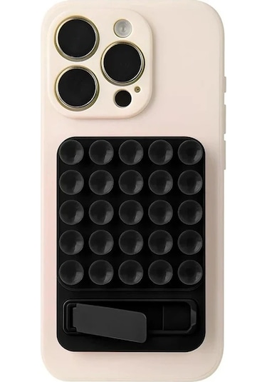 Goldenqian Cep Telefonu Tutucu İphone 16 15 14 Pro/max Xiaomi Masaüstü Katlanır Etiket Braketi Çok Fonksiyonlu Vantuz Ayna Standı Black Black