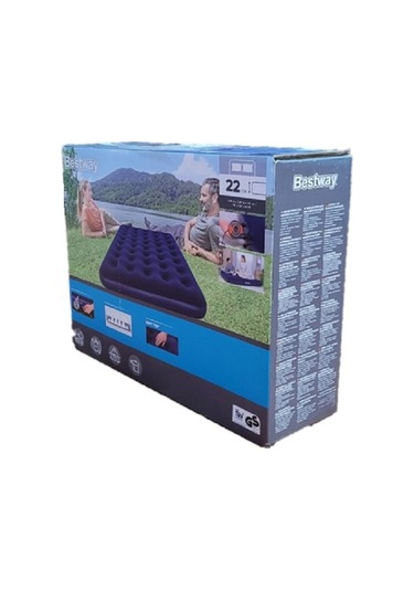 Bestway Pavillo 67287 Çift Kişilik Şişme Yatak Pompa 191x137x22 Mavi