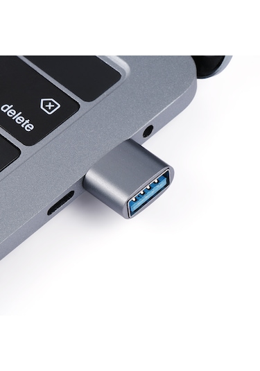 Gplus Apple Uyumlu MacBook Pc Telefon Usb Typec Çevirici Otg Gümüş