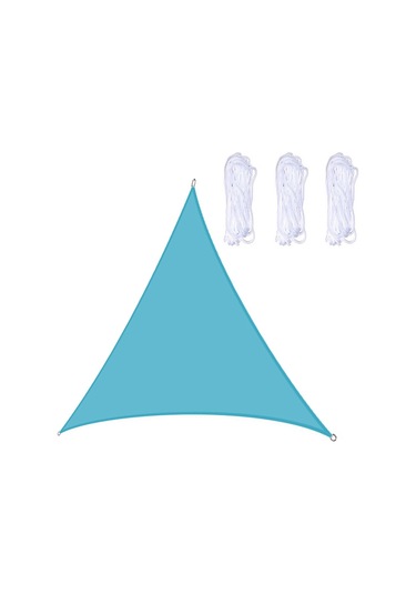 Üçgen Açık Bahçe Güneşlik Yelken Su Geçirmez Anti-uv Kanopi, Boyut: 2.4m X 2.4m X 2.4m Göl Mavisi Çok Renkli