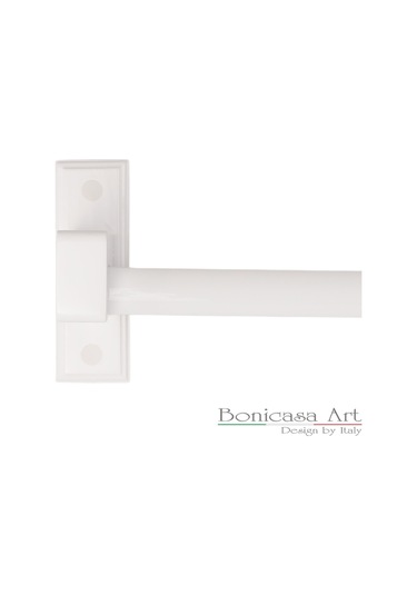 Napoli Ahşap Başlıklı 3 Kanallı Alüminyum Dekoratif Ray Korniş Modern Rustik Beyaz 175 Cm Beyaz