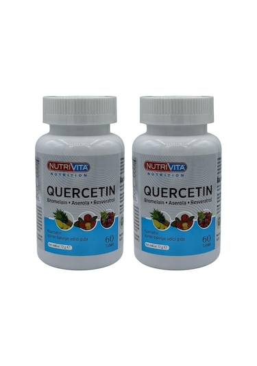 Nutrivita Nutrition Quercetin 2x60 Tablet Bromelain Aserola Resveratrol Kuersetin