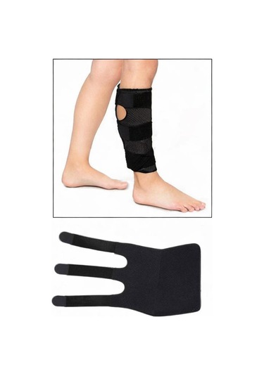 Suntek Buzağı Brace Yırtık Kas Desteği Erkekler Siyah-60x26cm Siyah 60x26cm Çok Renkli