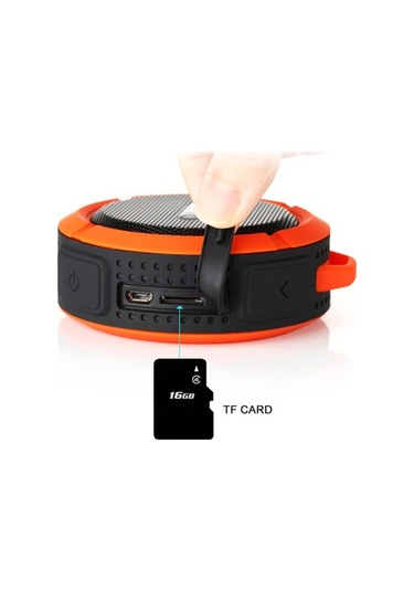 Fortunelane Mini Bluetooth Hoparlör, Ip56 Su Geçirmez, 10 Saat Pil, Mikrofon, Micro Sd Desteği, Kırmızı