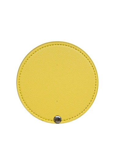 Ultra İnce Makyaj Aynası Yuvarlak Cep Aynası Yeni Kozmetik Ayna Sarı