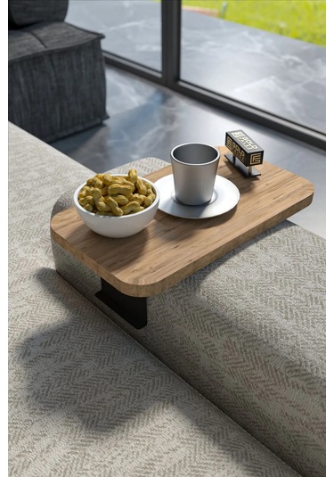 Yan Sehpa Ayarlanabilir Tepsi Dikdörtgen Dekoratif Modern Yatay