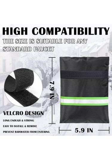 Novahub 6 Adet Kış Dış Mekan Musluğu Don Korumalı Kapak Bahçe Musluğu Anti-ze Yeniden Kullanılabilir Kapak Yansıtıcı Şeritli