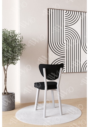 Avvio Senta Beyaz Elma Sandalye 80x120 Yemek Masası Mutfak Masası 4 Kişilik Masa Sandalye Takımı Beyaz