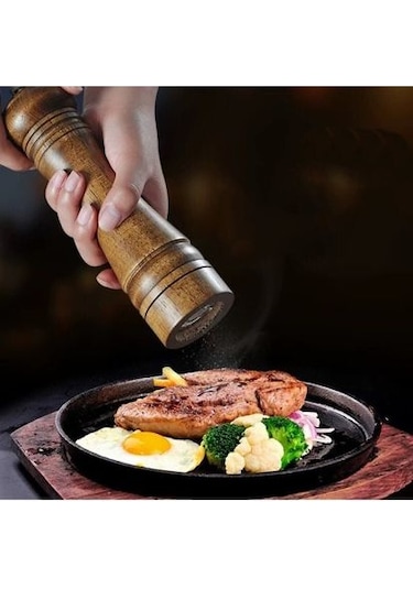 2'li Set Masterchef Tuz Karabiber Değirmeni Baharat Öğütücü Ceviz