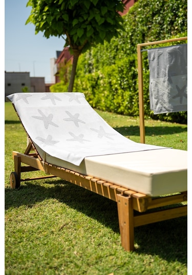 Menderes Home Cotton Collection Bukle Plaj Havlusu Yıldız Gri