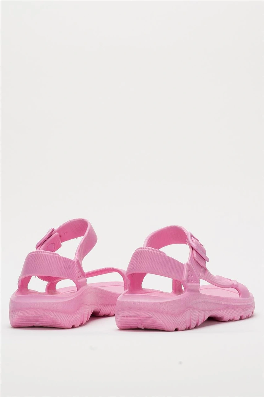 Unisex Eva Spor Kaymaz Yürüyüş Sandaleti Pembe Pembe