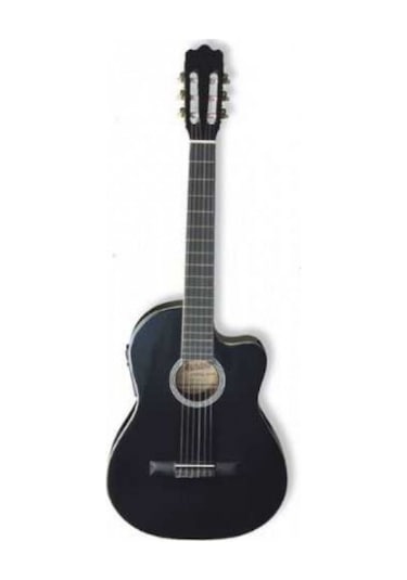 Ashton Cg44Ceq Bk Elektro Klasik Gitar