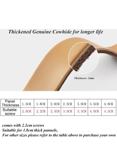 4 Parçalı Mobilya İçin Deri Kulp, Mobilya Kulpu, Deri Çekmece, Deri Dolap, Deri Kapı, Düğmeler, Deri Kulp 13,8 Cm