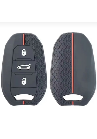 Opel Mokka Crossland X Grandland X Combo Silikon Anahtarı Kılıfı Siyah