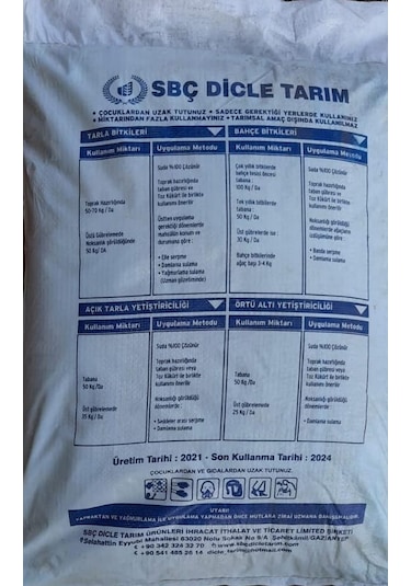 Gübre-Demir Sülfat Içerikli (Kara Boya)-25 KG