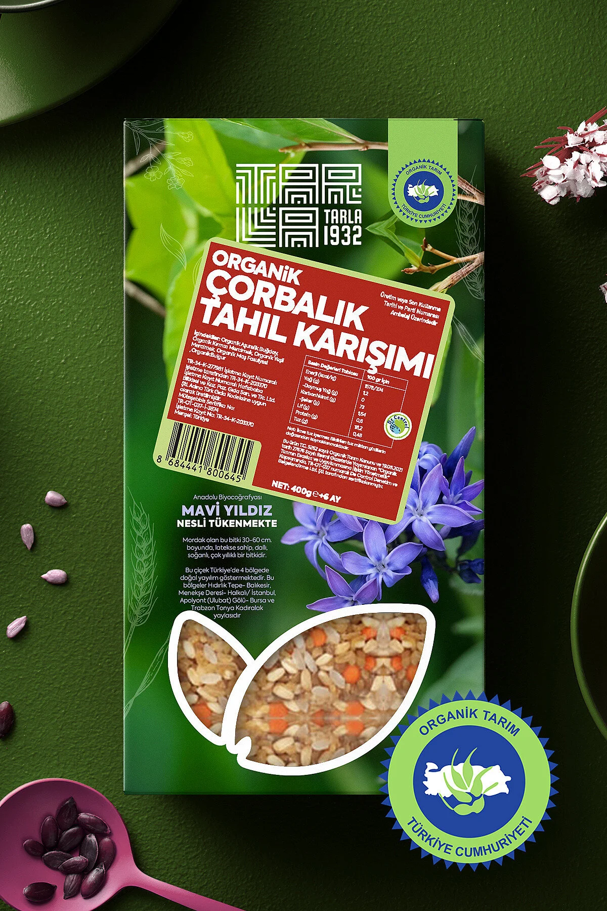 Tarla 1932 Organik Çorbalık Tahıl Karışımı Katkısız & Doğal 400 G