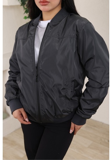 Bomber Kolej Su Geçirmez Ceket Antrasit Bndk