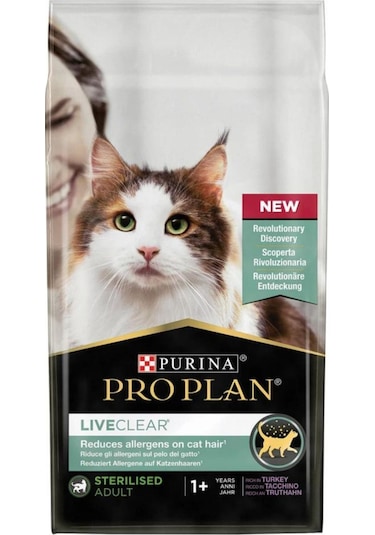 Purina Pro Plan Liveclear Hindili Kısırlaştırılmış Yetişkin Kedi Maması 7 KG