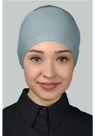 Kadın Pratik Dikişsiz Bağcıklı Kaymayan Tesettür Penye Bone Koyu Firuze Yeşil