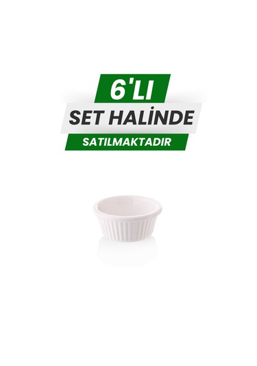 Alezy 527 Göreme Melamin Termostar Yuvarlak Sosluk 7 Cm Beyaz