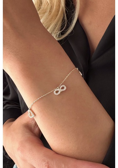 Fiyonk Kuyumculuk 14 Ayar Altın Nazarlık Detaylı Şans Bilekliği 001