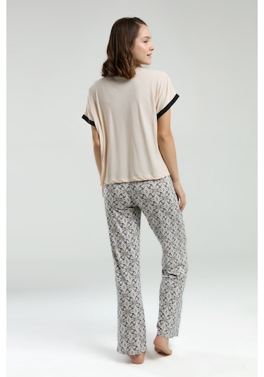Pierre Cardin Kadın Krem Pijama Takımı Pc8959-s-v1 Krem