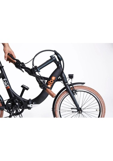 Alba Fold E Premium Katlanır Elektrikli Bisiklet Lcd Gösterge 36v 13ah Batarya V-fren Siyah