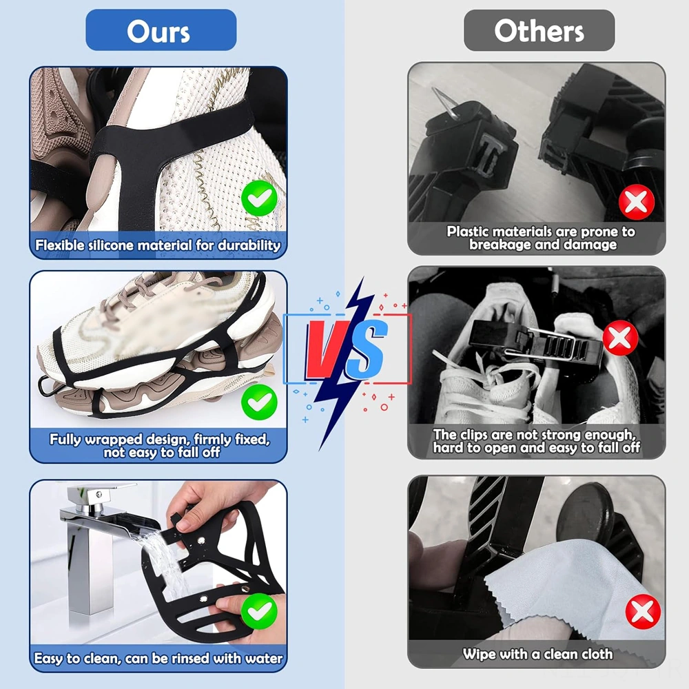 Youmex Outdoor Etkili Su Geçirmez Silikon Ayakkabı Tutucu, Dayanıklı Ve Uzun Ömürlü, M Bedeni Siyah, Spor Ve Dağcılık İçin Uygun Siyah