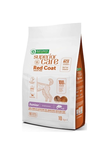 Nature's Protection Somonlu Kızıl Tüylü Mini Irk Yavru Köpek Kuru Maması 10 KG