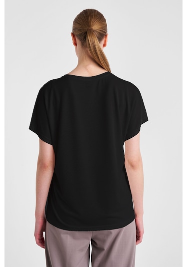 Lescon Kadın Kısa Kollu T-shirt 25n-2118 Siyah