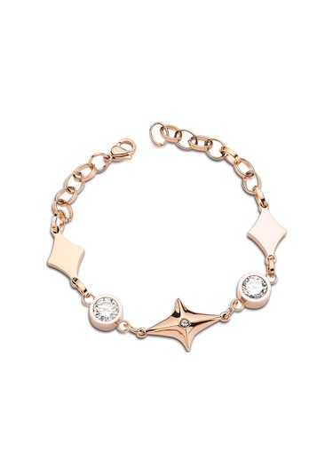 18K 3Mic Altın Kaplama 316L Çelik  Bileklik Rose Gold