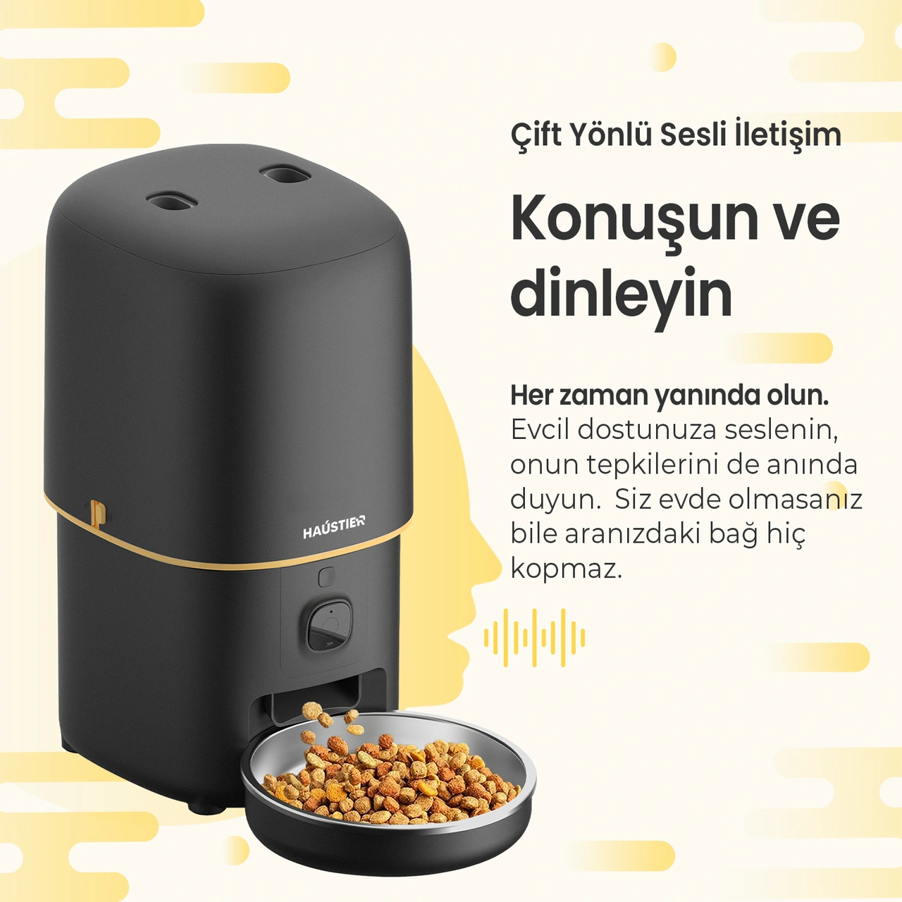 Haustier Pf05 Siyah Kameralı 1080p Fhd Akıllı Mama Kabı