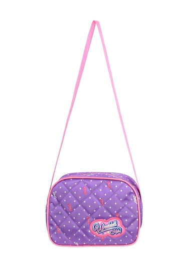 Waddell Lisanslı Lila Flamingo Desenli Emboos İlköğretim Okul Sırt Çantası Ve Beslenme Çantası