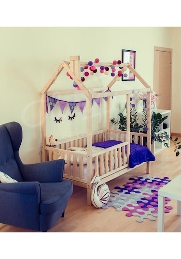 Köşk_Mobilya Köşk Mobilya Montessori Yatak Çatılı Model 90X190