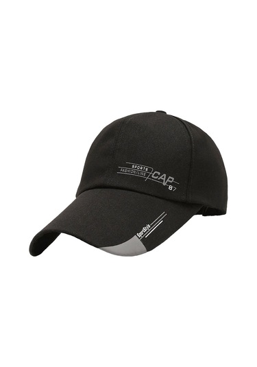 Erkek Beyzbol Şapkası Spor Outdoor Moda Başlık Koşu Yürüyüş Seyahat Açık Hava Etkinlikleri İçin Şık Ve Rahap Kullanışlı Şapka Siyah