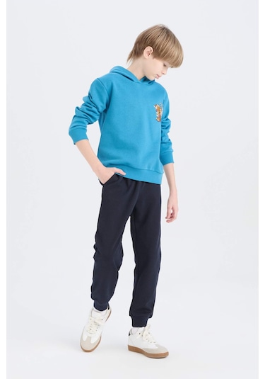 DeFacto Erkek Çocuk 2'li Takım Kapüşonlu Baskılı Sweatshirt Beli Lastikli Eşofman Altı D6872A824CWBE535 DeFacto Erkek Çocuk 2'li Takım Kapüşonlu Baskılı Sweatshirt Beli Lastikli Eşofman Altı D6872A824CWBE535