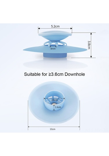 Moveevo Silikon Vana Tıkanıklık Önleyici, Basınçlı Emme Dizayni, Saç Ve Çöp Filtresi, Banyo/ Mutfak Lavaboları İçin Gri Gri