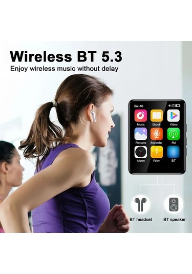 Flybuy 2.4 Dokunmatik Bluetooth Mp3/mp4 Çalar, Tf Kart, E-kitap, Video Oynatıcı