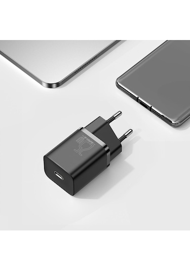 Baseus Super Si 1C 25 W Hızlı Şarj Adaptörü + 3A Type-C To Type-C