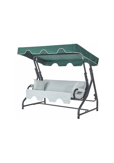 Erinöz 3 Kişilik Sabit Bahçe Balkon Teras Salıncağı Yeşil