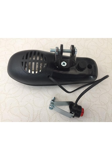 Bisiklet 8 Sesli Pilli Korna Siren Siyah - Kırmızı