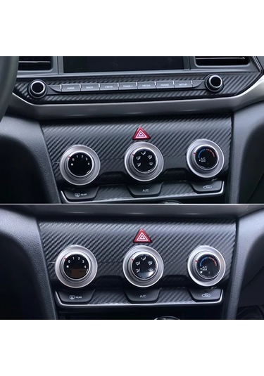 Xuweiwei 3d Carbon Fiber Black Style B 2019 2020 Hyundaı Elantra Ad İç Kontrol Paneli Kapı Kolu Kaplamaları Sol Şöför